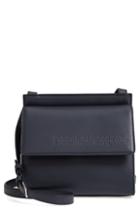 Calvin Klein 205w39nyc Leather Foldover Flap Crossbody Bag - Blue