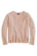 Women's J.crew Supersoft Yarn V-neck Sweater - Beige