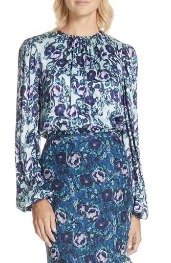 Women's Amur Gwen Floral Print Blouse - Green