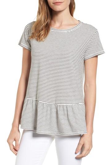 Petite Women's Caslon Peplum Tee P - Ivory