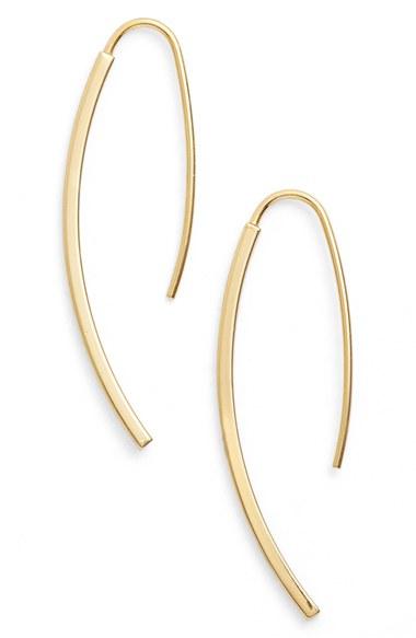 Women's Argento Vivo Curved Drop Earrings