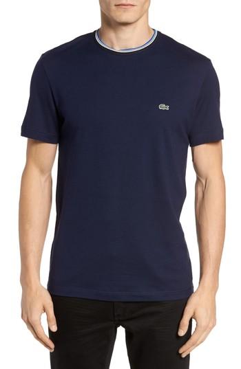 Men's Lacoste Semi Fancy Ringer T-shirt (s) - Blue