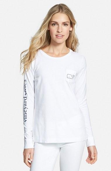 Women's Vineyard Vines Whale Print Long Sleeve Tee
