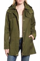 Petite Women's Kristen Blake Fit & Flare Anorak Jacket P - Green