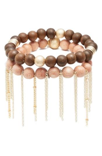 Women's The Lace Project Set Of 2 Bead Stretch Bracelet