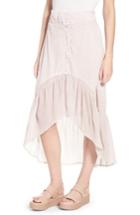 Women's Lost Ink Button Down Midi Skirt - Pink