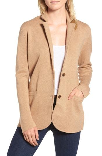 Women's J.crew Merino Sweater Blazer - Beige