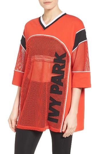 Women's Ivy Park Logo Mesh Oversize Tee