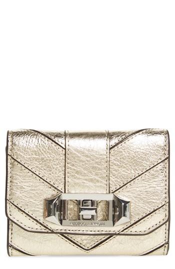 Women's Rebecca Minkoff Love Lock Metallic Leather Wallet - Metallic