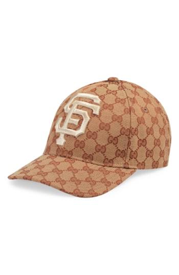 Women's Gucci Logo Baseball Cap - Brown