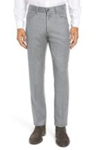 Men's Incotex Five-pocket Solid Wool Trousers - Blue