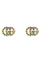 Women's Gucci Double-g Multistone Stud Earrings
