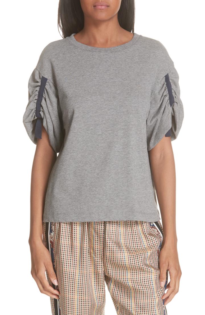 Women's 3.1 Phillip Lim Gathered Sleeve Tee