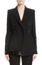 Women's Altuzarra Wall Button Sleeve Double Breasted Jacket Us / 42 Fr - Black