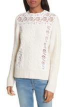 Women's Sea Lace Lace Inset Sweater - Ivory