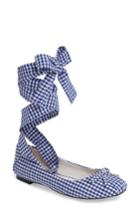 Women's Jeffrey Campbell Sarine Ankle Wrap Flat M - Blue