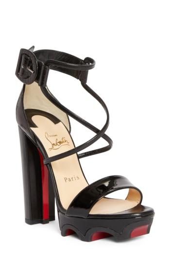 Women's Christian Louboutin Atletika Criss Sandal Us / 38eu - Black
