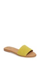 Women's Hinge 'mere' Flat Slide Sandal M - Yellow