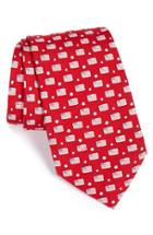 Men's Vineyard Vines Flag Print Tie, Size - Red