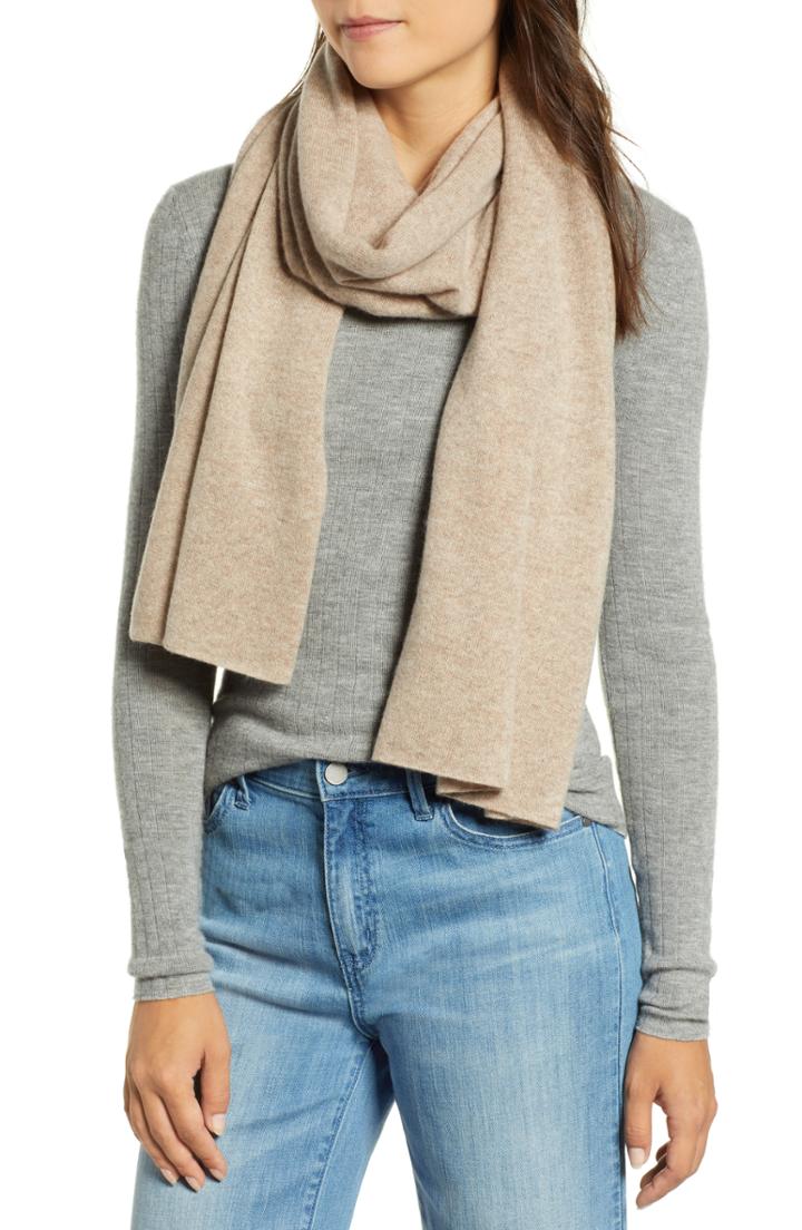 Women's Halogen Solid Cashmere Scarf