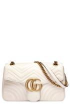 Gucci Medium Gg Marmont 2.0 Matelasse Leather Shoulder Bag - White