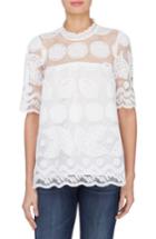 Women's Catherine Catherine Malandrino Gia Lace Blouse - White