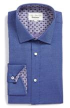 Men's Ted Baker London Endurance Murphy Trim Fit Dress Shirt 32/33 - Purple