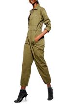 Women's Topshop Mekan Utility Boilersuit Us (fits Like 2-4) - Green
