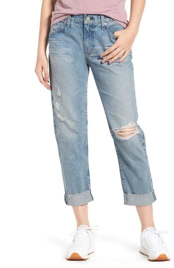 Women's Ag The Ex-boyfriend Ripped Crop Slim Jeans - Blue