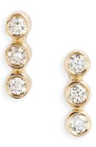 Women's Ef Collection Triple Bezel Diamond Stud Earrings