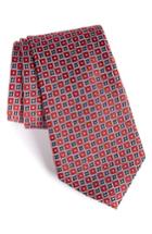 Men's Nordstrom Men's Shop Beacon Geometric Silk Tie, Size - Red