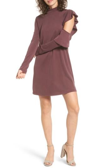 Women's Everly Side Ruffle Knit Dress - Purple