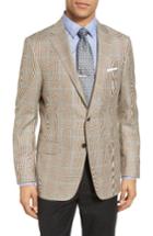 Men's Hickey Freeman Beacon Classic Fit Plaid Wool Sport Coat R - Brown