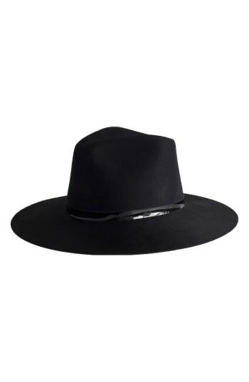 Women's Janessa Leone Peyton Wool Fedora - Black