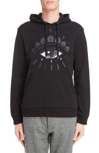 Men's Kenzo Embroidered Hoodie - Black