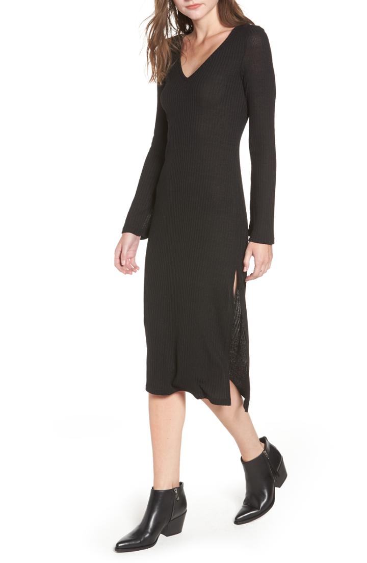 Women's Lira Clothing Lexi Ribbed Midi Dress - Black
