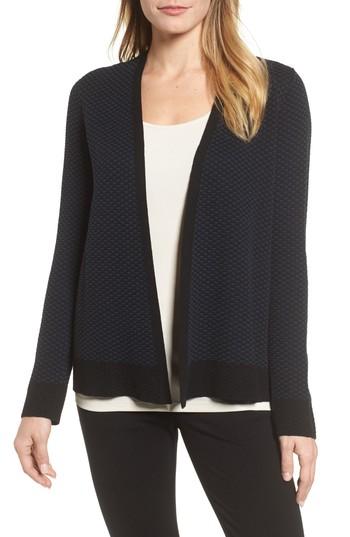 Women's Eileen Fisher Simple Open Cardigan, Size - Blue