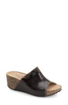 Women's Josef Seibel 'meike 07' Wedge Slide Sandal -6.5us / 37eu - Black