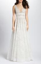 Women's Bronx And Banco Emily Floral Tulle A-line Gown - Ivory
