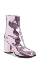 Women's Maison Margiela Tabi Metallic Ankle Boot Us / 35eu - Pink