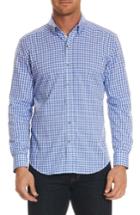 Men's Robert Graham Rye Tailored Fit Check Sport Shirt - Blue