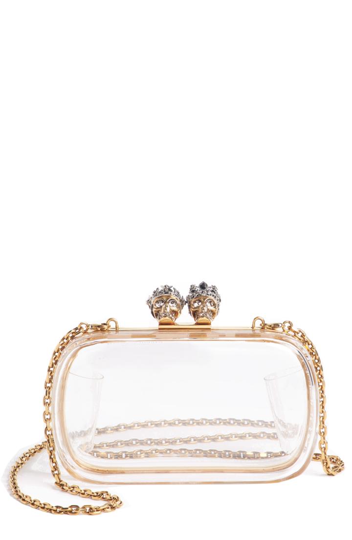 Alexander Mcqueen Queen & King Transparent Box Clutch -
