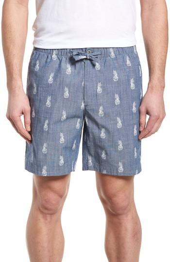 Men's Bonobos Print Chambray Shorts - Blue