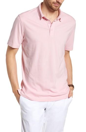 Men's 1901 Brushed Pima Cotton Polo - Pink