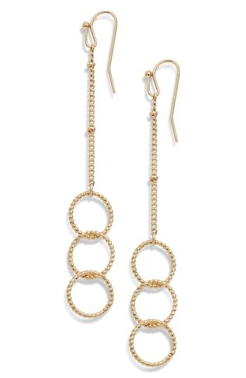 Women's Canvas Jewelry Dia Circle Linear Drop Earrings