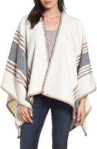 Women's Frye Addison Stripe Wool Wrap, Size - White