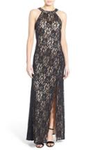 Women's Morgan & Co. Glitter Lace Gown