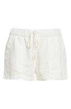 Women's Joie Fosette Linen Drawstring Shorts - White