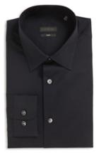 Men's Z Zegna Slim Fit Solid Stretch Dress Shirt Eu - Blue