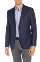 Men's Ted Baker London Jed Trim Fit Plaid Wool Sport Coat R - Blue